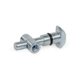 GN 25b Steel Quick Release Connectors, for Aluminum Profiles (b-Modular System), Symmetrical Mounting Stud