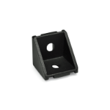 GN 961 Aluminum Angle Brackets, for 30 / 40 mmm Profile Systems, for Slot Widths 6 / 8 mm, Assembly with Roll-In T-Slot Nuts GN 506