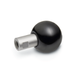 GN 319.5 B - Revolving Ball Knobs, Long Shoulder Type, with Stainless Steel Tapped Insert Inch
