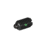 SPDN - Short Spring Plungers, With Delrin Nose, With Nylon Locking Element, Heavy End Pressure Inch