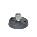 WN 9000.1 A - Stainless Steel Tapped Type-"NY-LEV®" Nylon Base Leveling Mounts, Type A, With Lag Bolt Holes, Without Rubber Pad