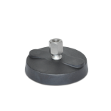 WN 9100.1 A - Stainless Steel Tapped Type-"NY-LEV®" Nylon Base Leveling Mounts, Type A, Without Lag Bolt Holes, Without Rubber Pad