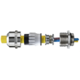 EMSKV-L EMV-Z - SPRINT EMV cable glands with earting cones DIN 89345, EMSKV-L EMV-Z, brass nickel-plated, metric, long, EN 62444