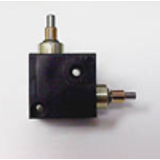 MX-14 - Miniature Miter Gear Box - 1/4" or 4mm. Shafts - Molded Black Acetal Housing -  1:1 Ratio