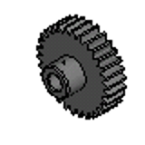 P16S36 - Precision Spur Gears - 16 Pitch - 3/8" Bore - 1/2" Face - AGMA Quality 10 - Pin Style Hub - 20° Pressure Angle