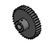 P20S35 - Precision Spur Gears - 20 Pitch - 3/8" Bore - 3/8" Face - AGMA Quality 10 - Pin Style Hub - 20° Pressure Angle
