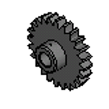 P20S28 - Precision Spur Gears - 20 Pitch - 1/4" Bore - 3/16" Face - AGMA Quality 10 - Pin Style Hub - 20° Pressure Angle