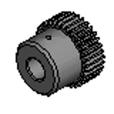 P96A10 & P96S10 - Precision Spur Gears - 96 Pitch - 1/8" Bore - 1/8" Face - AGMA Quality 10 - Pin Style Hub - 20° Pressure Angle