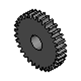 F24A6 & F24S6 - Precision Spur Gears - 24 Pitch - 3/8" Bore - 1/4" Face - AGMA Quality 10 - Flat Hubless Style - 20° Pressure Angle