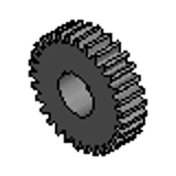 F32A3 & F32S3 - Precision Spur Gears - 32 Pitch - 3/8" Bore - 1/4" Face - AGMA Quality 10 - Flat Hubless Style - 20° Pressure Angle