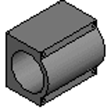 LMF - Linear Bearing Bracket - 1/4" to 1 1/4" Shaft Size - 6061 Aluminum Black Anodized