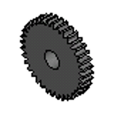 FCU106 - Spur Gears - 1.0 Module 10mm Bore 6mm Face Hubless Style - 20° Pressure Angle