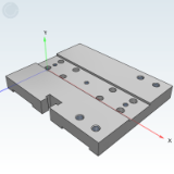 ZBE03_04 - Mounting plate of traverse grab mechanism, Y-axis transfer, wide width