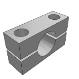 GCC01_16 - Compact guide shaft support ??¨¨ Separate type ??¨¨ No positioning hole / With positioning hole