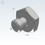 YML81_85 - Height adjustment pin, external thread type, hexagonal type