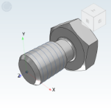 YML91_95 - Height adjustment pin, external thread type, hexagonal type