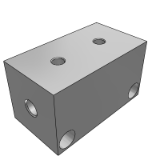 kaf02 - 气压用连接块·I形·端面不贯穿·螺径选择型