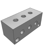 KAL23 - Connecting block for air pressure ?¡è L shape ?¡è End face without hole ?¡è Spacing type