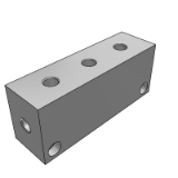 KAP11 - 气压用连接块·十字形·端面贯穿·间距固定型