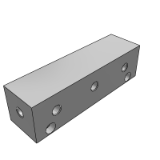 KDF16 - 油压/水压用连接块·I形·端面贯穿·间距固定型