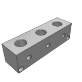 KDL26 - 油压/水压用连接块·L形·端面无孔·间距固定型