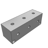 KDL31 - 油压/水压用连接块·L形·端面无孔·间距固定型