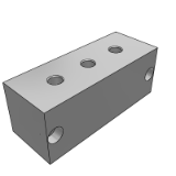 KDP61 - 油压/水压用连接块·十字形·端面无孔·间距指定型
