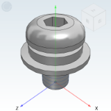TAM09 - Hexagon socket flat round head combination screw