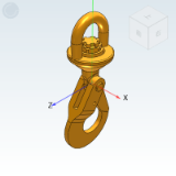 TCP01 - 80-level lifting rigging accessories ??¡§¡§ Rotating self-locking hook ??¡§¡§ Brass washer type