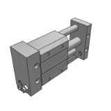 WGN91 - Magnetically coupled rodless cylinders. Slide rule type. Sliding bearings
