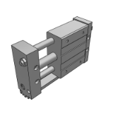 WGN96 - Magnetically coupled rodless cylinders. Slide rule type. Linear ball bearings