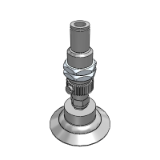 J-WET66_67 - Precision, flexible vacuum sucker, spring top vacuum port