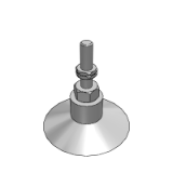 WEJ03-11 - Standard type, vertical vacuum port nozzle suction cup, installation thread connection, external thread / internal thread nozzle type, without buffer type