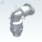 J-XXW51 - Precision type, mini type quick coupling, curved joint and external thread