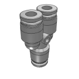 J-XYB36 - Precision type, quick joint for clean piping, Y-type tee joint, equal diameter