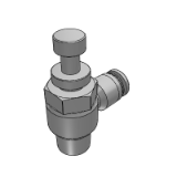 J-XZC21 - Precision type, speed control valve, brass / PP type, external thread