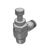 J-XZE71 - Precision type, throttle valve, PP type, external thread