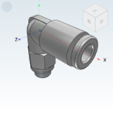 XZR11_12 - Economical Push-in connector Elbow connector/Extension elbow connector S-type male thread