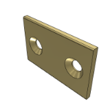 OBJ01 - Oil free linear slide plate, copper alloy, size selective type, sink hole type