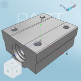 LMW21 - Linear bearing box unit - single lining / medium