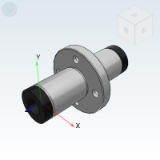 MX-LMQ02_22 - Linear bearing with flange (with lubrication device) · intermediate type · double lining type