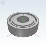 BBY06 - High-speed single-row angular contact ball bearing, with seal, standard type, contact angle 15°