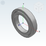 BFA21 - Machine tool bearing/sealing ring. Small steel ball/One way angular contact ball bearing C-type contact angle 15 °