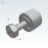 bpf03_37 - Cam bearing follower hexagonal hole full needle roller cylindrical/spherical bolt imported/standard type