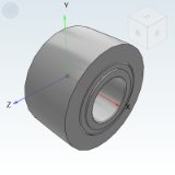 E-BPQ11_16 - Double-row roller bearing follower, full roller inner ring type, cylindrical/spherical type, economical.