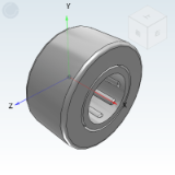 E-BPT05_25 - Roller bearing follower, non-inner-ring, cylindrical/spherical, separated, economical.