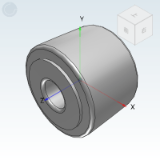 E-BPW05_55 - Economical roller bearing follower/Inner ring type with side plate/Spherical shape/Full roller spherical type/Non separable type