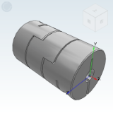 DCE01 - 十字环联轴器·螺钉固定型·铝合金/不锈钢（铝青铜）