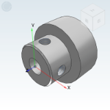 QBF01_03 - 滚轮·带紧定螺钉型·台阶型·带衬层