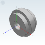 QBR11_12 - Guide wheel/roller for aluminum profiles